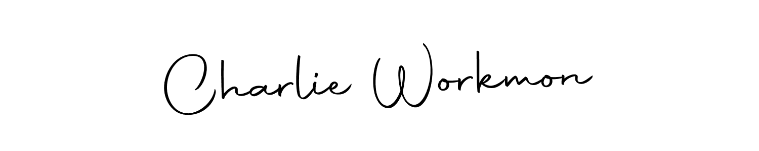 Design your own signature with our free online signature maker. With this signature software, you can create a handwritten (Autography-DOLnW) signature for name Charlie Workmon. Charlie Workmon signature style 10 images and pictures png