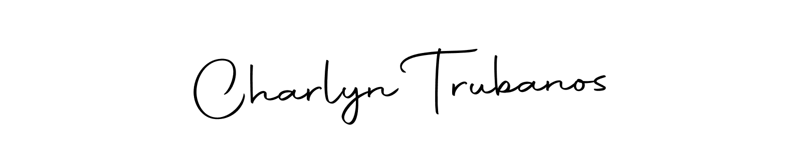 How to make Charlyn Trubanos name signature. Use Autography-DOLnW style for creating short signs online. This is the latest handwritten sign. Charlyn Trubanos signature style 10 images and pictures png