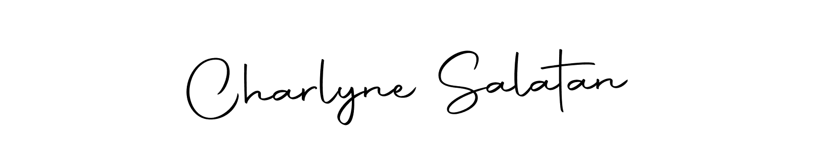 How to make Charlyne Salatan name signature. Use Autography-DOLnW style for creating short signs online. This is the latest handwritten sign. Charlyne Salatan signature style 10 images and pictures png