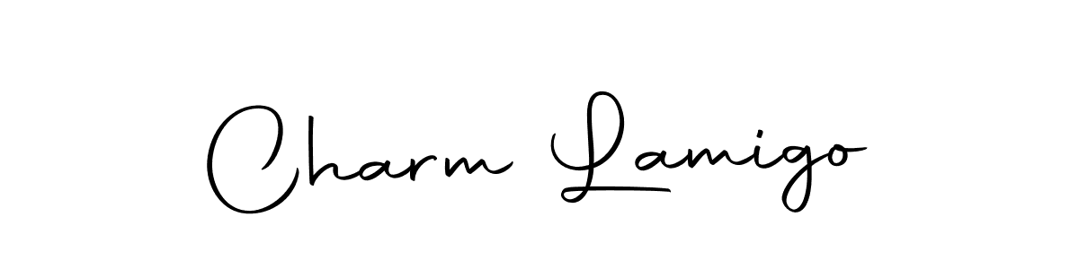 How to make Charm Lamigo signature? Autography-DOLnW is a professional autograph style. Create handwritten signature for Charm Lamigo name. Charm Lamigo signature style 10 images and pictures png