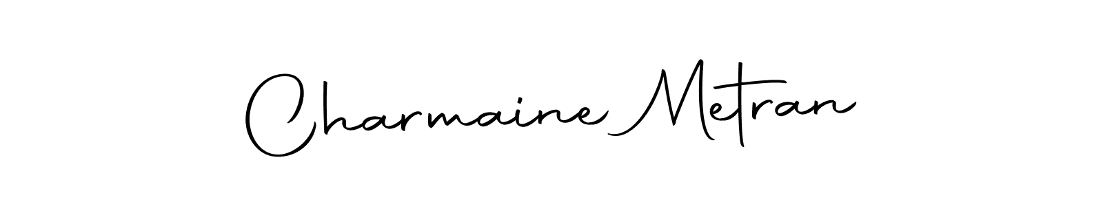 You should practise on your own different ways (Autography-DOLnW) to write your name (Charmaine Metran) in signature. don't let someone else do it for you. Charmaine Metran signature style 10 images and pictures png