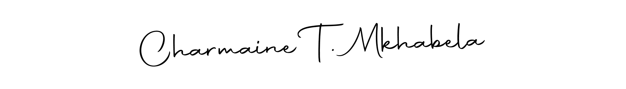 The best way (Autography-DOLnW) to make a short signature is to pick only two or three words in your name. The name Charmaine T. Mkhabela include a total of six letters. For converting this name. Charmaine T. Mkhabela signature style 10 images and pictures png