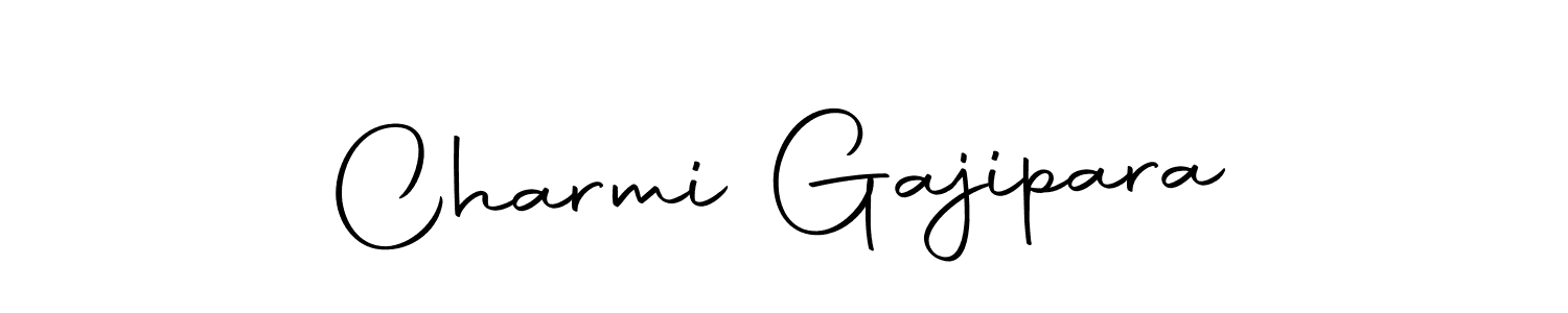 Create a beautiful signature design for name Charmi Gajipara. With this signature (Autography-DOLnW) fonts, you can make a handwritten signature for free. Charmi Gajipara signature style 10 images and pictures png