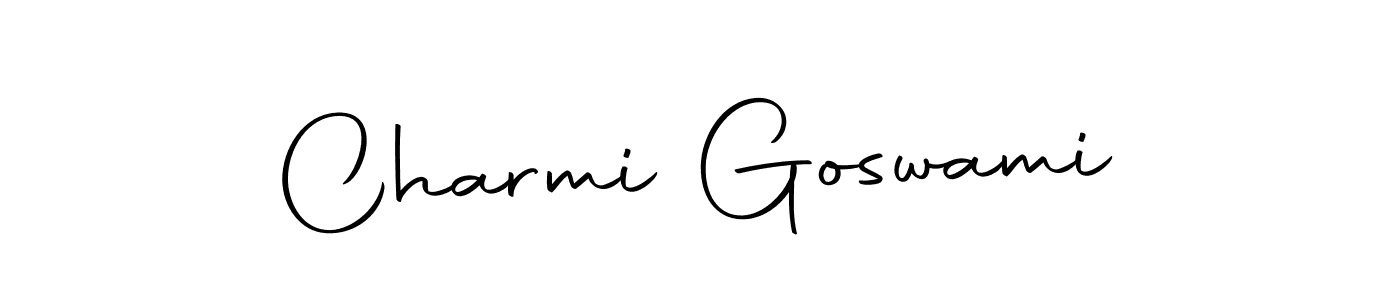 Create a beautiful signature design for name Charmi Goswami. With this signature (Autography-DOLnW) fonts, you can make a handwritten signature for free. Charmi Goswami signature style 10 images and pictures png