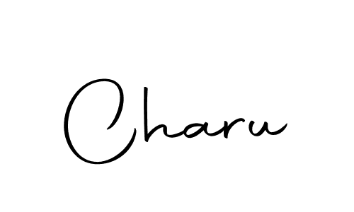 Design your own signature with our free online signature maker. With this signature software, you can create a handwritten (Autography-DOLnW) signature for name Charu. Charu signature style 10 images and pictures png