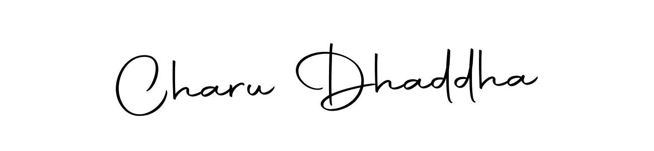 Autography-DOLnW is a professional signature style that is perfect for those who want to add a touch of class to their signature. It is also a great choice for those who want to make their signature more unique. Get Charu Dhaddha name to fancy signature for free. Charu Dhaddha signature style 10 images and pictures png