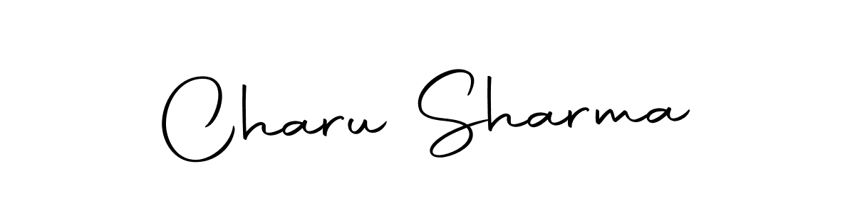How to make Charu Sharma name signature. Use Autography-DOLnW style for creating short signs online. This is the latest handwritten sign. Charu Sharma signature style 10 images and pictures png