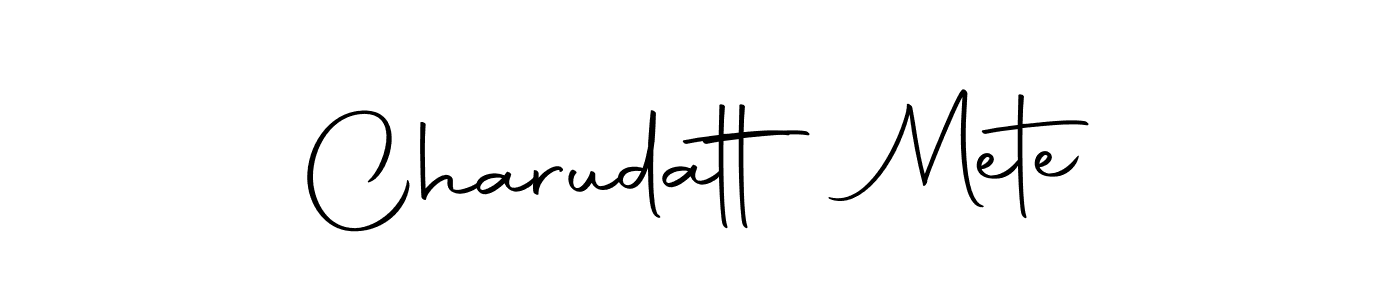 Make a beautiful signature design for name Charudatt Mete. Use this online signature maker to create a handwritten signature for free. Charudatt Mete signature style 10 images and pictures png