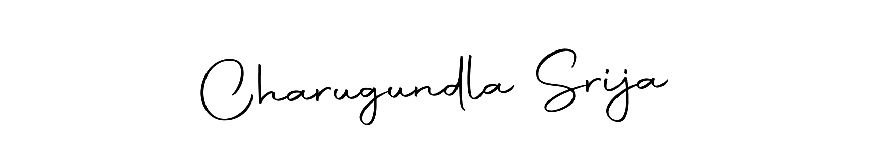 Create a beautiful signature design for name Charugundla Srija. With this signature (Autography-DOLnW) fonts, you can make a handwritten signature for free. Charugundla Srija signature style 10 images and pictures png