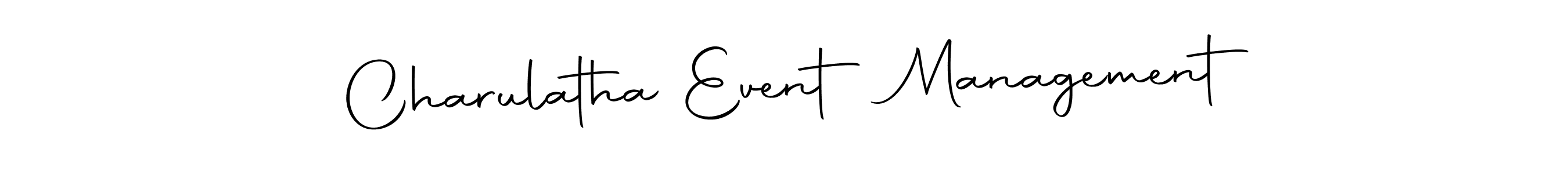 Autography-DOLnW is a professional signature style that is perfect for those who want to add a touch of class to their signature. It is also a great choice for those who want to make their signature more unique. Get Charulatha Event Management name to fancy signature for free. Charulatha Event Management signature style 10 images and pictures png