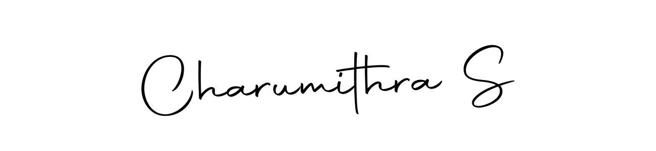 Use a signature maker to create a handwritten signature online. With this signature software, you can design (Autography-DOLnW) your own signature for name Charumithra S. Charumithra S signature style 10 images and pictures png