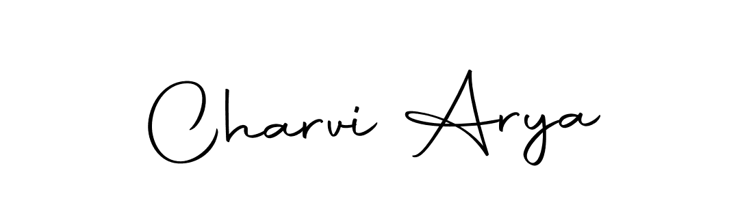 How to make Charvi Arya name signature. Use Autography-DOLnW style for creating short signs online. This is the latest handwritten sign. Charvi Arya signature style 10 images and pictures png