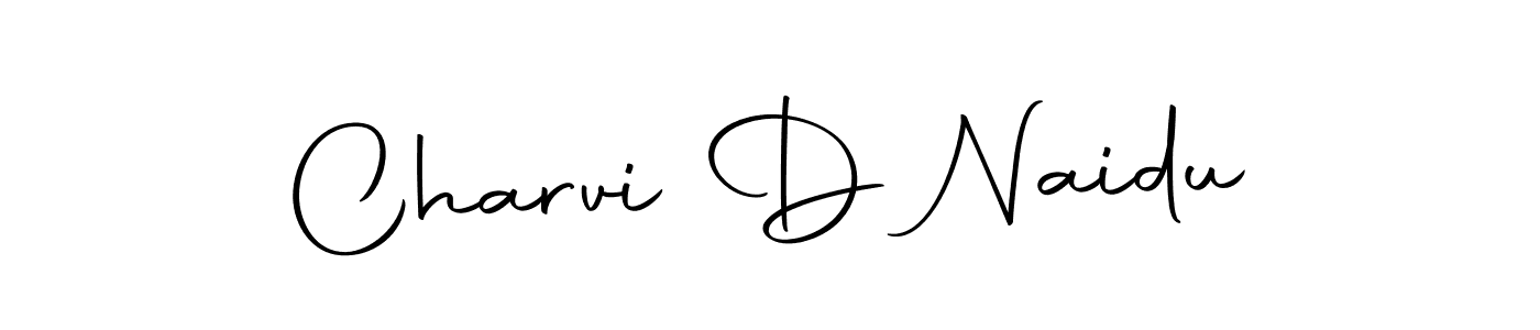 Create a beautiful signature design for name Charvi D Naidu. With this signature (Autography-DOLnW) fonts, you can make a handwritten signature for free. Charvi D Naidu signature style 10 images and pictures png