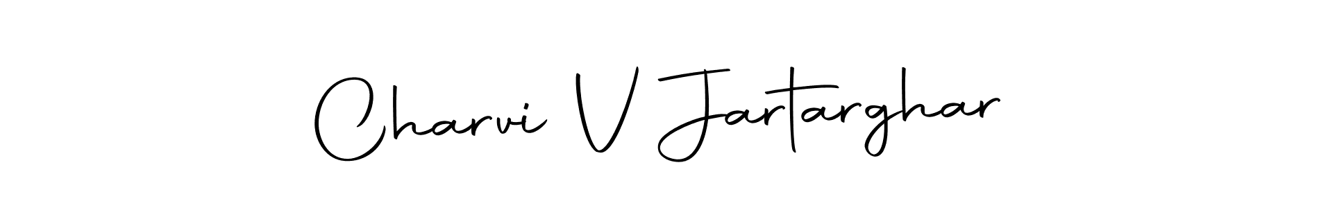 This is the best signature style for the Charvi V Jartarghar name. Also you like these signature font (Autography-DOLnW). Mix name signature. Charvi V Jartarghar signature style 10 images and pictures png