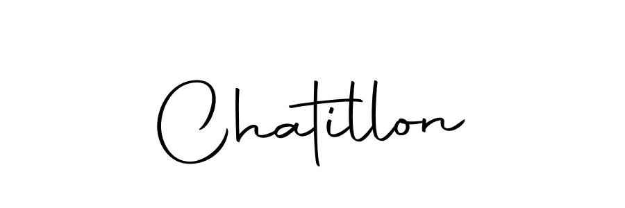 Design your own signature with our free online signature maker. With this signature software, you can create a handwritten (Autography-DOLnW) signature for name Chatillon. Chatillon signature style 10 images and pictures png