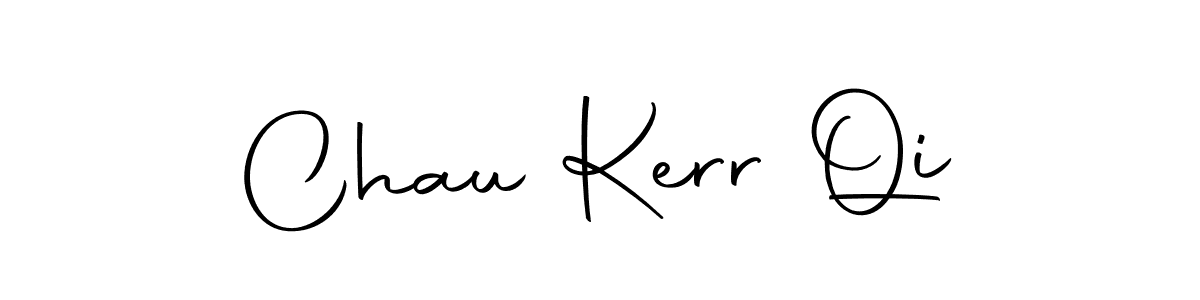 You can use this online signature creator to create a handwritten signature for the name Chau Kerr Qi. This is the best online autograph maker. Chau Kerr Qi signature style 10 images and pictures png