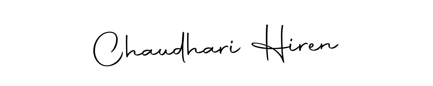 Create a beautiful signature design for name Chaudhari Hiren. With this signature (Autography-DOLnW) fonts, you can make a handwritten signature for free. Chaudhari Hiren signature style 10 images and pictures png