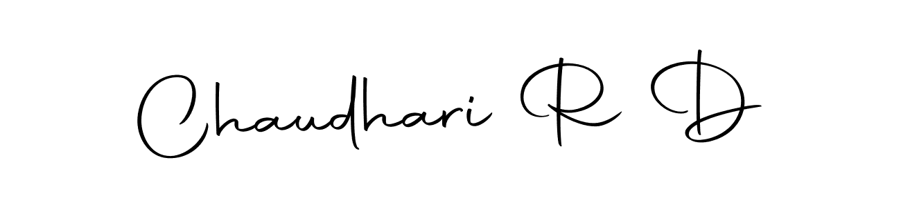 How to make Chaudhari R D name signature. Use Autography-DOLnW style for creating short signs online. This is the latest handwritten sign. Chaudhari R D signature style 10 images and pictures png