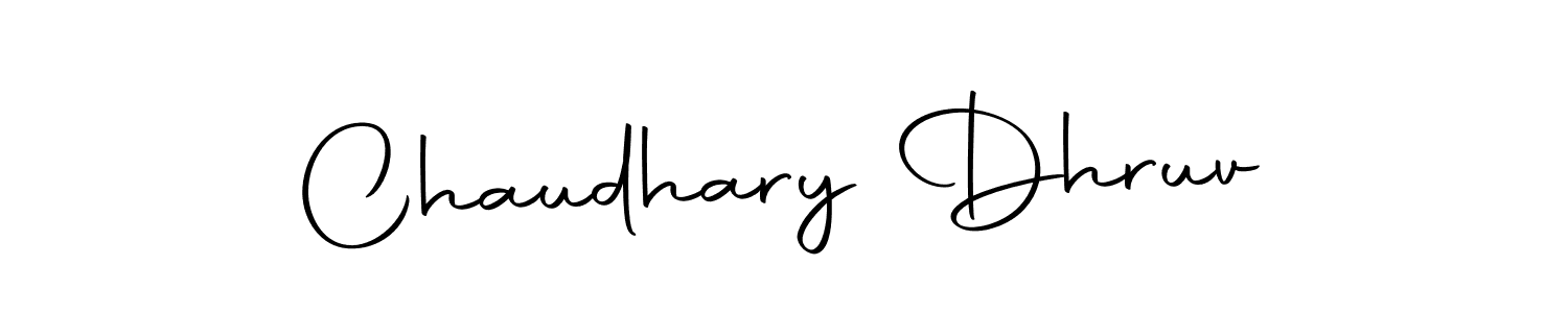 How to make Chaudhary Dhruv name signature. Use Autography-DOLnW style for creating short signs online. This is the latest handwritten sign. Chaudhary Dhruv signature style 10 images and pictures png