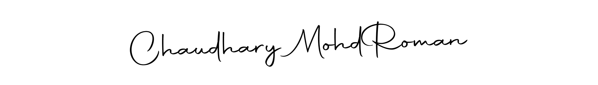The best way (Autography-DOLnW) to make a short signature is to pick only two or three words in your name. The name Chaudhary Mohd  Roman include a total of six letters. For converting this name. Chaudhary Mohd  Roman signature style 10 images and pictures png