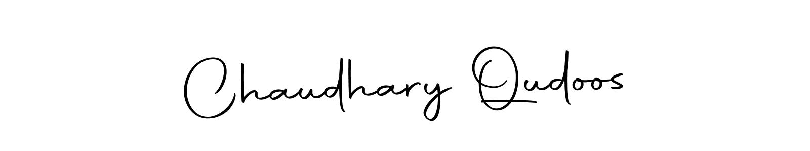 Make a beautiful signature design for name Chaudhary Qudoos. With this signature (Autography-DOLnW) style, you can create a handwritten signature for free. Chaudhary Qudoos signature style 10 images and pictures png