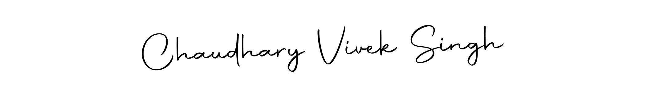 How to make Chaudhary Vivek Singh name signature. Use Autography-DOLnW style for creating short signs online. This is the latest handwritten sign. Chaudhary Vivek Singh signature style 10 images and pictures png