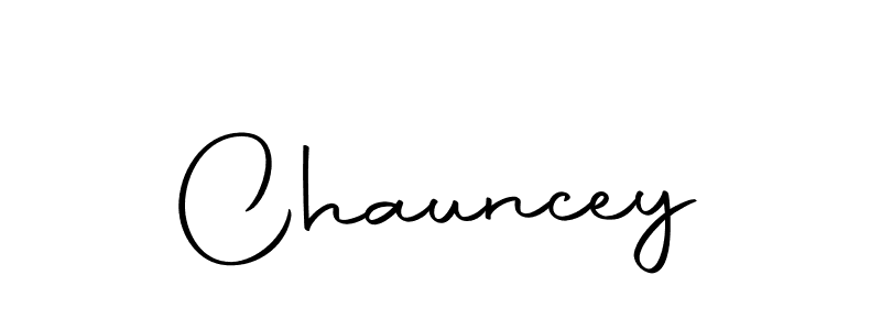 How to make Chauncey signature? Autography-DOLnW is a professional autograph style. Create handwritten signature for Chauncey name. Chauncey signature style 10 images and pictures png