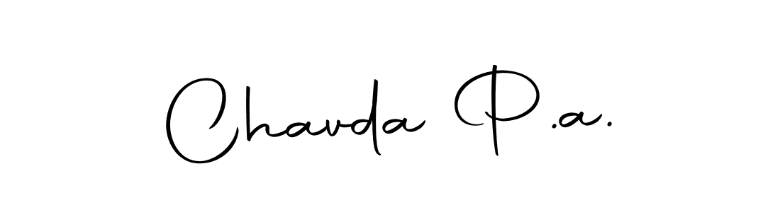 How to make Chavda P.a. name signature. Use Autography-DOLnW style for creating short signs online. This is the latest handwritten sign. Chavda P.a. signature style 10 images and pictures png