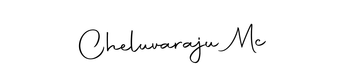How to make Cheluvaraju Mc name signature. Use Autography-DOLnW style for creating short signs online. This is the latest handwritten sign. Cheluvaraju Mc signature style 10 images and pictures png