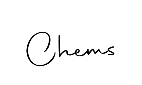 Use a signature maker to create a handwritten signature online. With this signature software, you can design (Autography-DOLnW) your own signature for name Chems. Chems signature style 10 images and pictures png