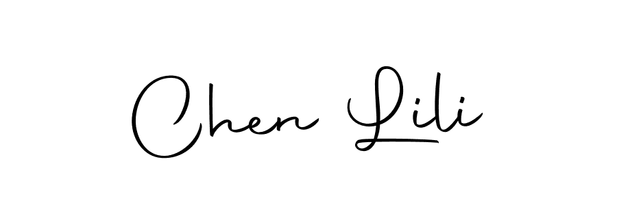 You should practise on your own different ways (Autography-DOLnW) to write your name (Chen Lili) in signature. don't let someone else do it for you. Chen Lili signature style 10 images and pictures png