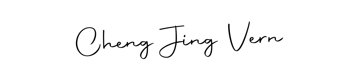 Create a beautiful signature design for name Cheng Jing Vern. With this signature (Autography-DOLnW) fonts, you can make a handwritten signature for free. Cheng Jing Vern signature style 10 images and pictures png