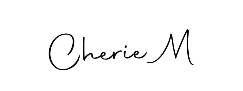 Create a beautiful signature design for name Cherie M. With this signature (Autography-DOLnW) fonts, you can make a handwritten signature for free. Cherie M signature style 10 images and pictures png