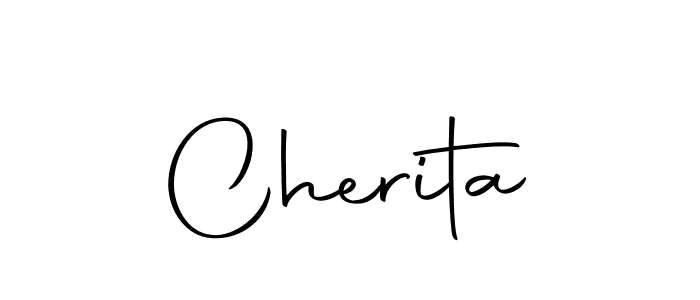 Design your own signature with our free online signature maker. With this signature software, you can create a handwritten (Autography-DOLnW) signature for name Cherita. Cherita signature style 10 images and pictures png