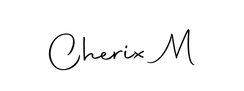 Similarly Autography-DOLnW is the best handwritten signature design. Signature creator online .You can use it as an online autograph creator for name Cherix M. Cherix M signature style 10 images and pictures png