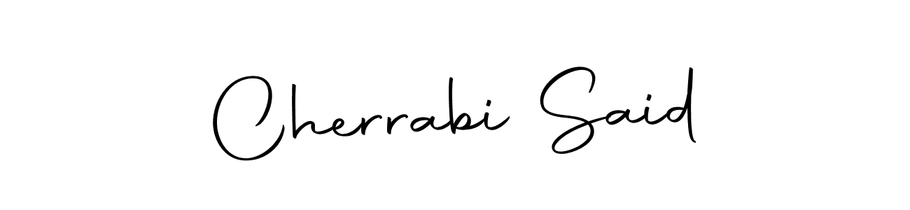 if you are searching for the best signature style for your name Cherrabi Said. so please give up your signature search. here we have designed multiple signature styles  using Autography-DOLnW. Cherrabi Said signature style 10 images and pictures png