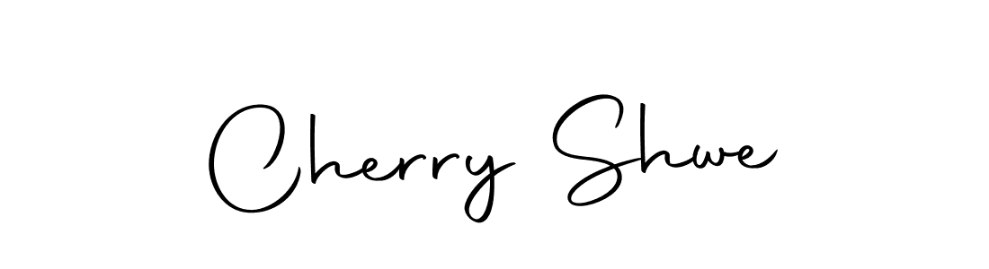 You should practise on your own different ways (Autography-DOLnW) to write your name (Cherry Shwe) in signature. don't let someone else do it for you. Cherry Shwe signature style 10 images and pictures png