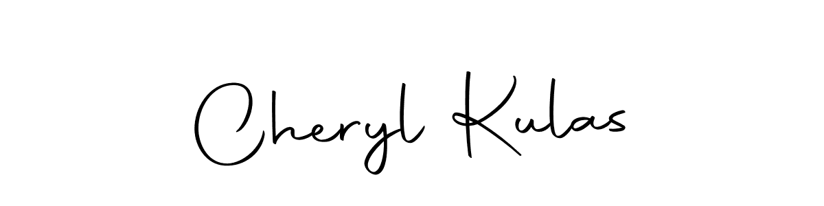 How to make Cheryl Kulas name signature. Use Autography-DOLnW style for creating short signs online. This is the latest handwritten sign. Cheryl Kulas signature style 10 images and pictures png