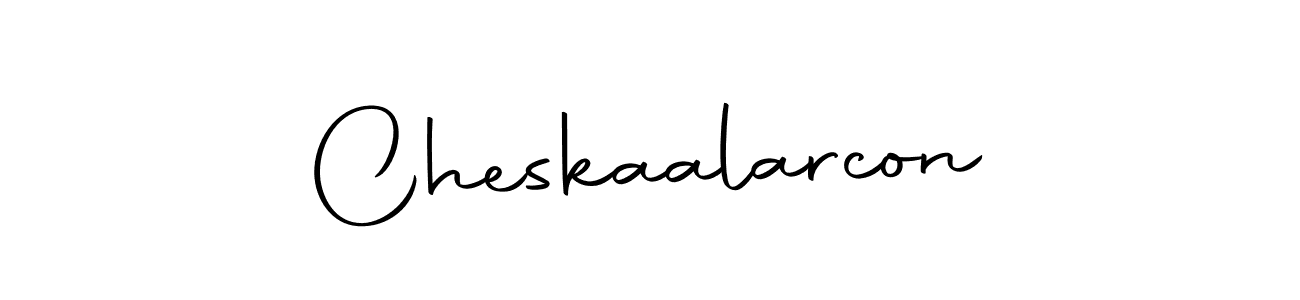 Use a signature maker to create a handwritten signature online. With this signature software, you can design (Autography-DOLnW) your own signature for name Cheskaalarcon. Cheskaalarcon signature style 10 images and pictures png