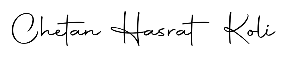 Transform the name Chetan Hasrat Koli into a signature masterpiece using Autography-DOLnW font. Ideal for photographers, artists, and creators looking for watermarks. Chetan Hasrat Koli signature style 10 images and pictures png