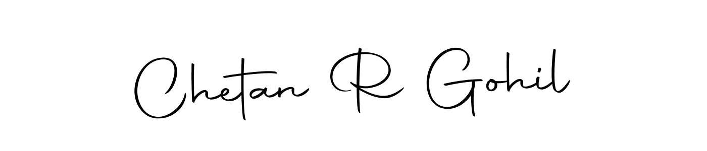 How to make Chetan R Gohil name signature. Use Autography-DOLnW style for creating short signs online. This is the latest handwritten sign. Chetan R Gohil signature style 10 images and pictures png