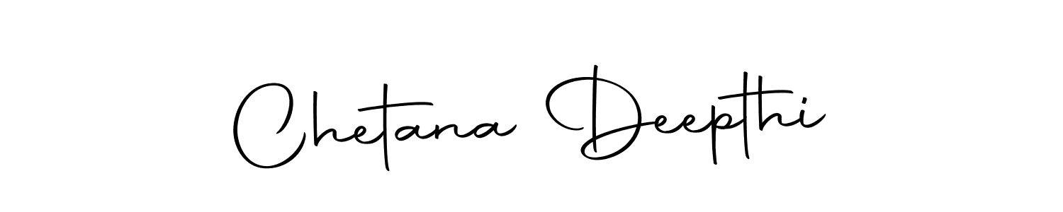 How to make Chetana Deepthi name signature. Use Autography-DOLnW style for creating short signs online. This is the latest handwritten sign. Chetana Deepthi signature style 10 images and pictures png