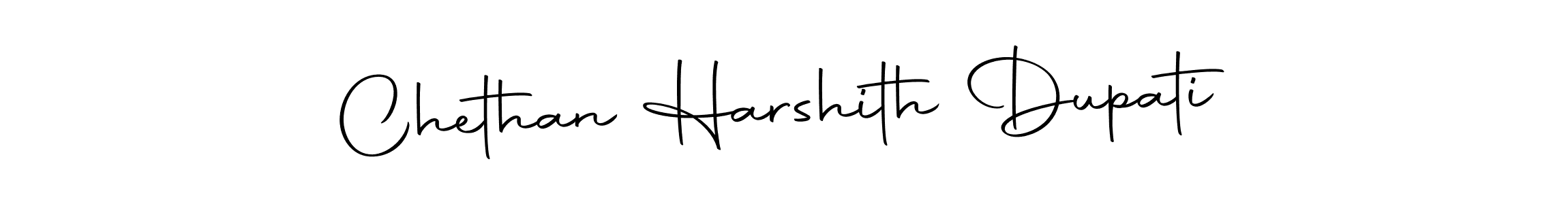 How to make Chethan Harshith Dupati name signature. Use Autography-DOLnW style for creating short signs online. This is the latest handwritten sign. Chethan Harshith Dupati signature style 10 images and pictures png