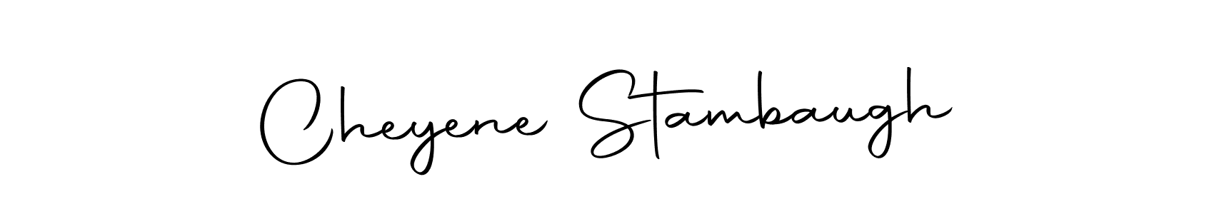 Create a beautiful signature design for name Cheyene Stambaugh. With this signature (Autography-DOLnW) fonts, you can make a handwritten signature for free. Cheyene Stambaugh signature style 10 images and pictures png