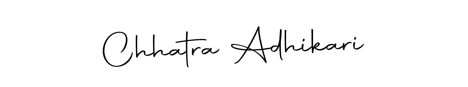 Design your own signature with our free online signature maker. With this signature software, you can create a handwritten (Autography-DOLnW) signature for name Chhatra Adhikari. Chhatra Adhikari signature style 10 images and pictures png