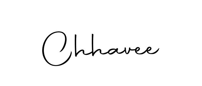 Design your own signature with our free online signature maker. With this signature software, you can create a handwritten (Autography-DOLnW) signature for name Chhavee. Chhavee signature style 10 images and pictures png