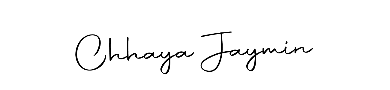 How to make Chhaya Jaymin name signature. Use Autography-DOLnW style for creating short signs online. This is the latest handwritten sign. Chhaya Jaymin signature style 10 images and pictures png