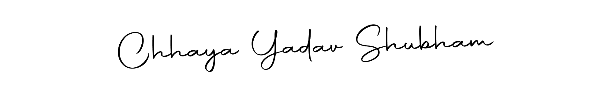 Autography-DOLnW is a professional signature style that is perfect for those who want to add a touch of class to their signature. It is also a great choice for those who want to make their signature more unique. Get Chhaya Yadav Shubham name to fancy signature for free. Chhaya Yadav Shubham signature style 10 images and pictures png