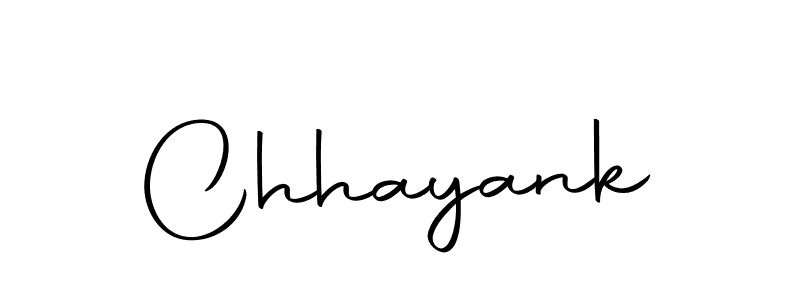 Create a beautiful signature design for name Chhayank. With this signature (Autography-DOLnW) fonts, you can make a handwritten signature for free. Chhayank signature style 10 images and pictures png