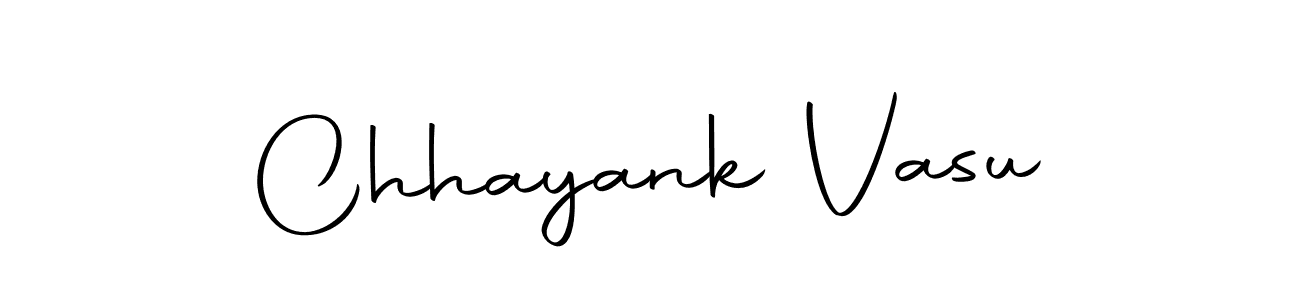 How to make Chhayank Vasu name signature. Use Autography-DOLnW style for creating short signs online. This is the latest handwritten sign. Chhayank Vasu signature style 10 images and pictures png